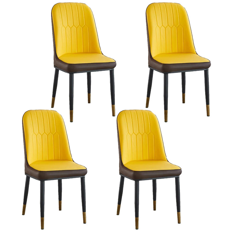 Modern Parsons Dining Chair PU Leather Chairs for Dining Room