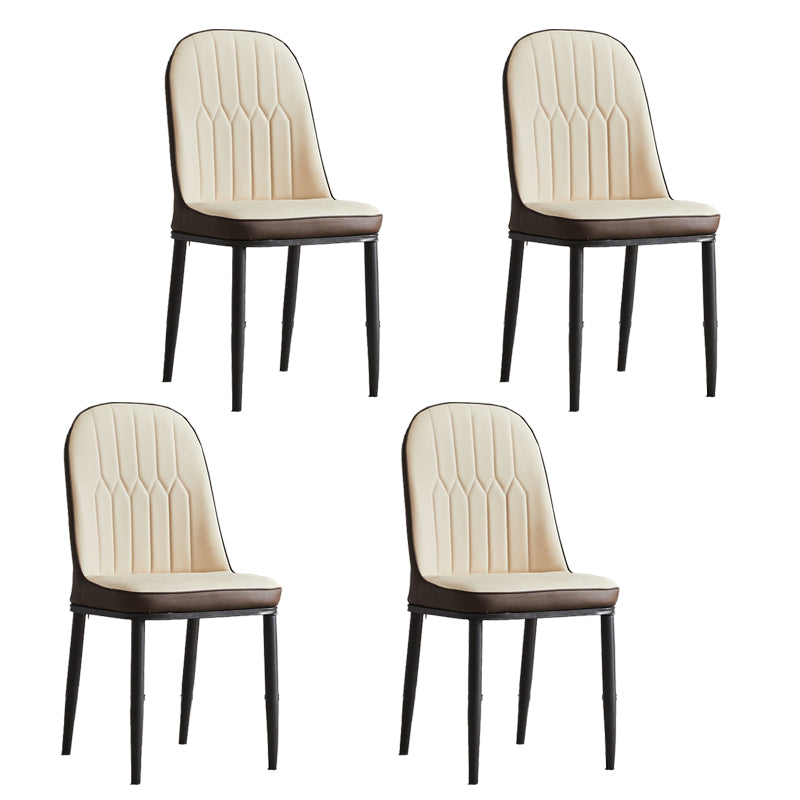 Modern Parsons Dining Chair PU Leather Chairs for Dining Room