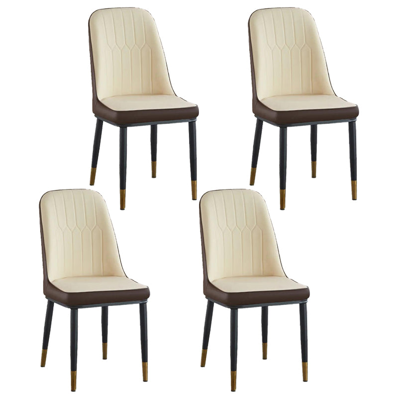 Modern Parsons Dining Chair PU Leather Chairs for Dining Room