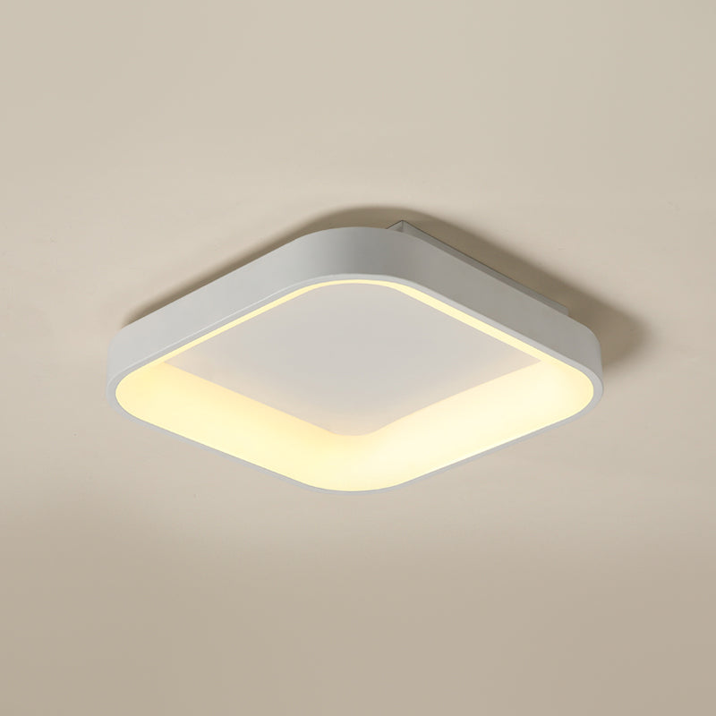 Forma quadrata di metallo a fiuto leggero stile moderno 1 illuminazione a montaggio a filo chiaro