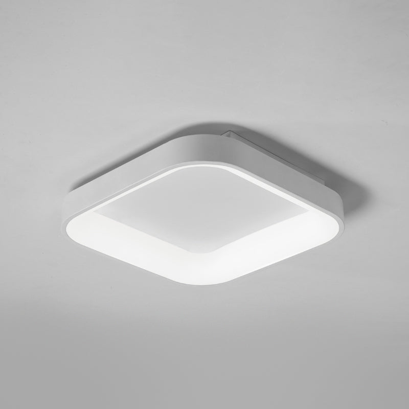 Forma quadrata di metallo a fiuto leggero stile moderno 1 illuminazione a montaggio a filo chiaro