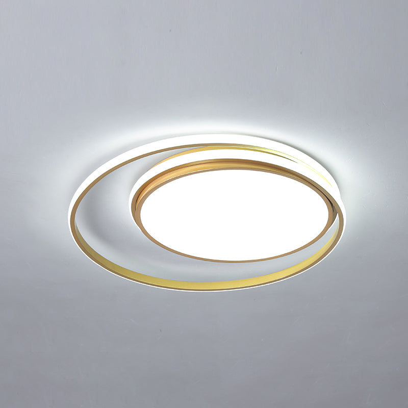 Forma rotonda in metallo Luce soffitto Luce moderna Stile a 2 luci a filo illuminazione