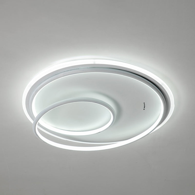 Metal Round Sombra Flush Luz de techo Moderno 1 Light Flush Montaje accesorio