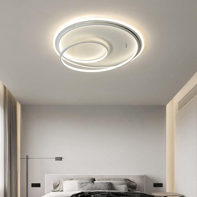 Metal Round Shade Flush Ceiling Light Modern 1 Light Flush Mount Fixture