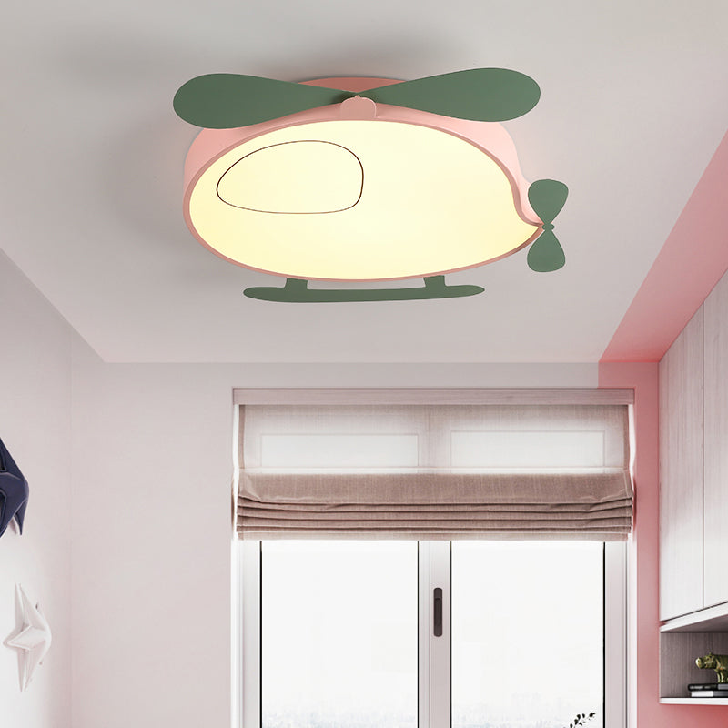 Unique Shade Metal Flush Ceiling Light Kid Style 1 Light Flush Mount Fixture