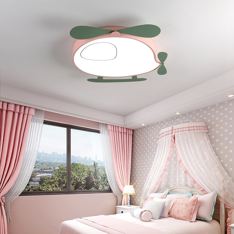 Unique Shade Metal Flush Ceiling Light Kid Style 1 Light Flush Mount Fixture