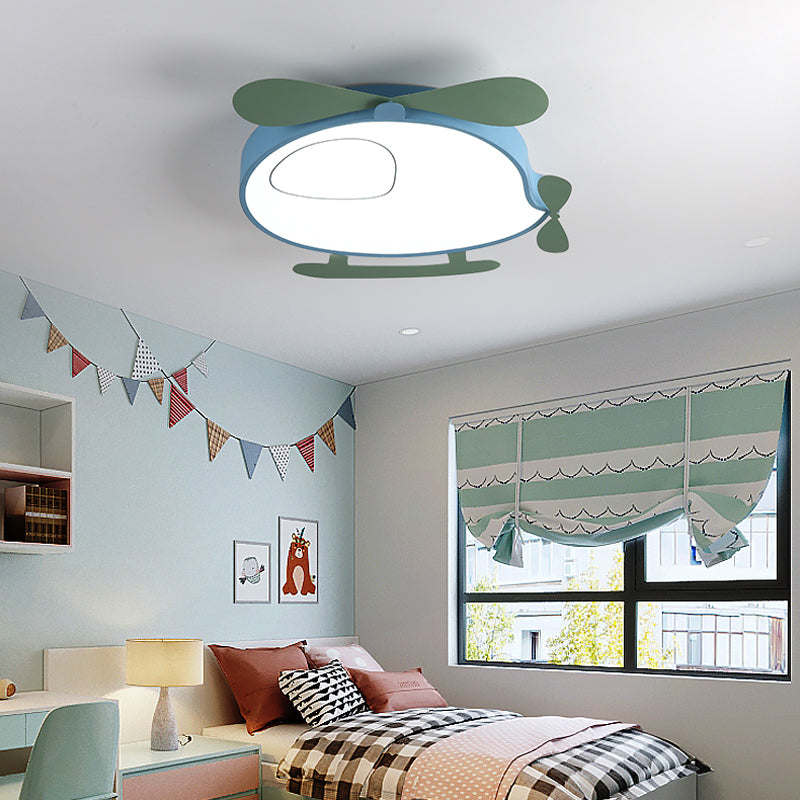 Unique Shade Metal Flush plafonnier Light Kid Style 1 Light Flush Mount Fixture