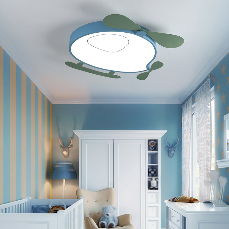 Unique Shade Metal Flush Ceiling Light Kid Style 1 Light Flush Mount Fixture