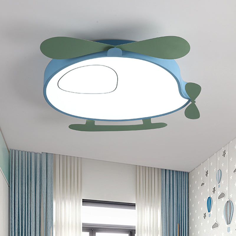 Unique Shade Metal Flush plafonnier Light Kid Style 1 Light Flush Mount Fixture