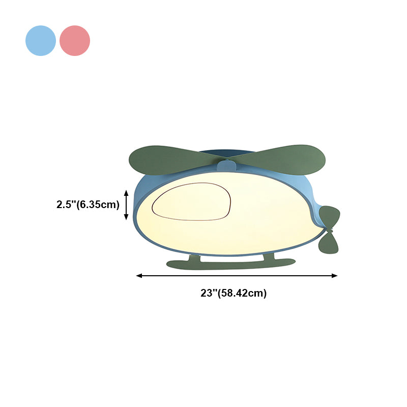 Einzigartige Schatten Metall Flush Deckenleichte Kinderstil 1 Leichte Flush -Mount -Fixierung
