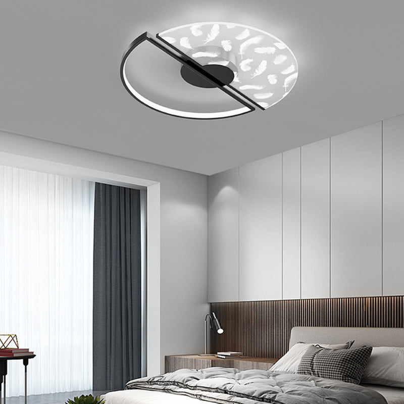 Tombre redondo de metal Flush Luz de techo Modern Style 2 luces de montaje Flush