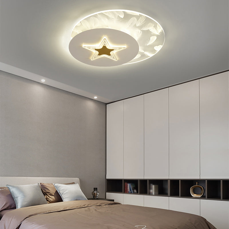 Metalen ronde schaduw Plafondlicht moderne stijl 2 lichten spoeling montage armatuur