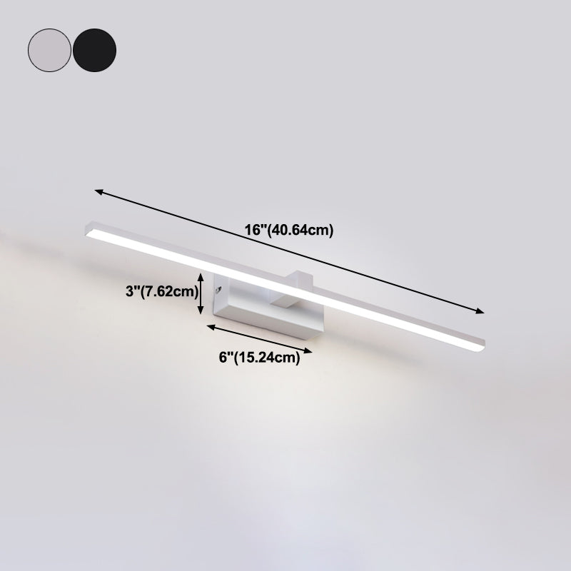 Lineaire vorm Metalen wandlicht Moderne stijl Eenmalige lichte spiegel Wandbevestiging Licht