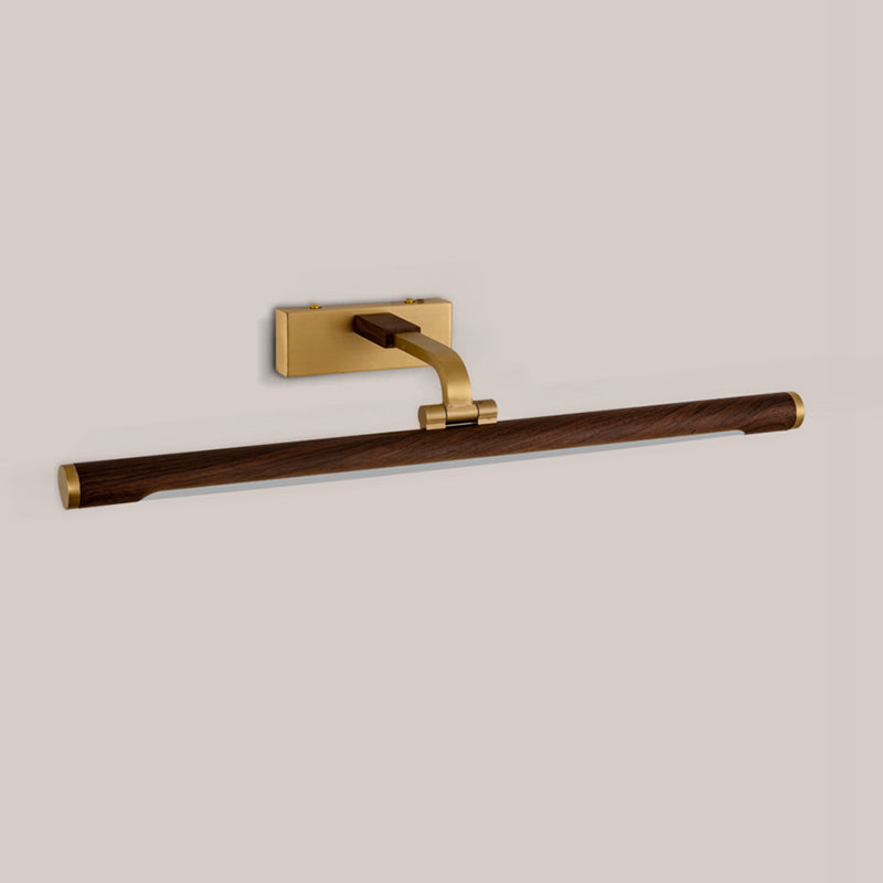 Metalen lineaire schaduw Wand SCONCE Moderne stijl 1 lichte spiegelwandverlichting in bruin