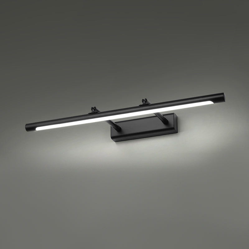 Forma lineal tocador de tocador moderno 1 luz de espejo LED de luz para baño en negro