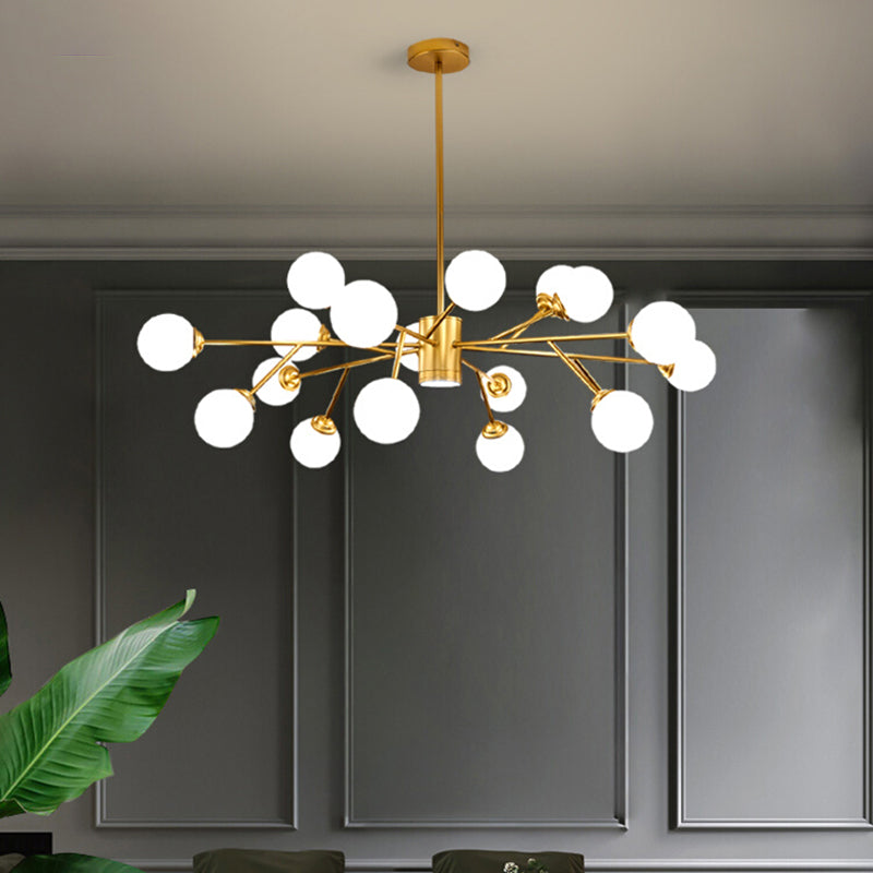 Contemporary Spherical Shade Hanging Light Fixtures Glass Chandelier Lighting Fixtures