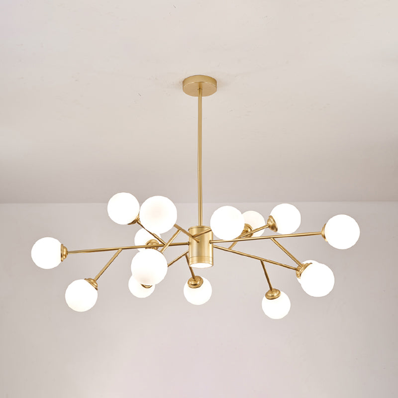 Contemporary Spherical Shade Hanging Light Fixtures Glass Chandelier Lighting Fixtures