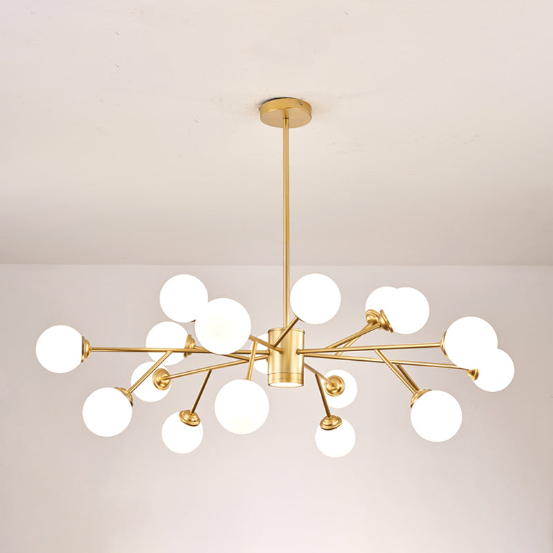 Contemporary Spherical Shade Hanging Light Fixtures Glass Chandelier Lighting Fixtures