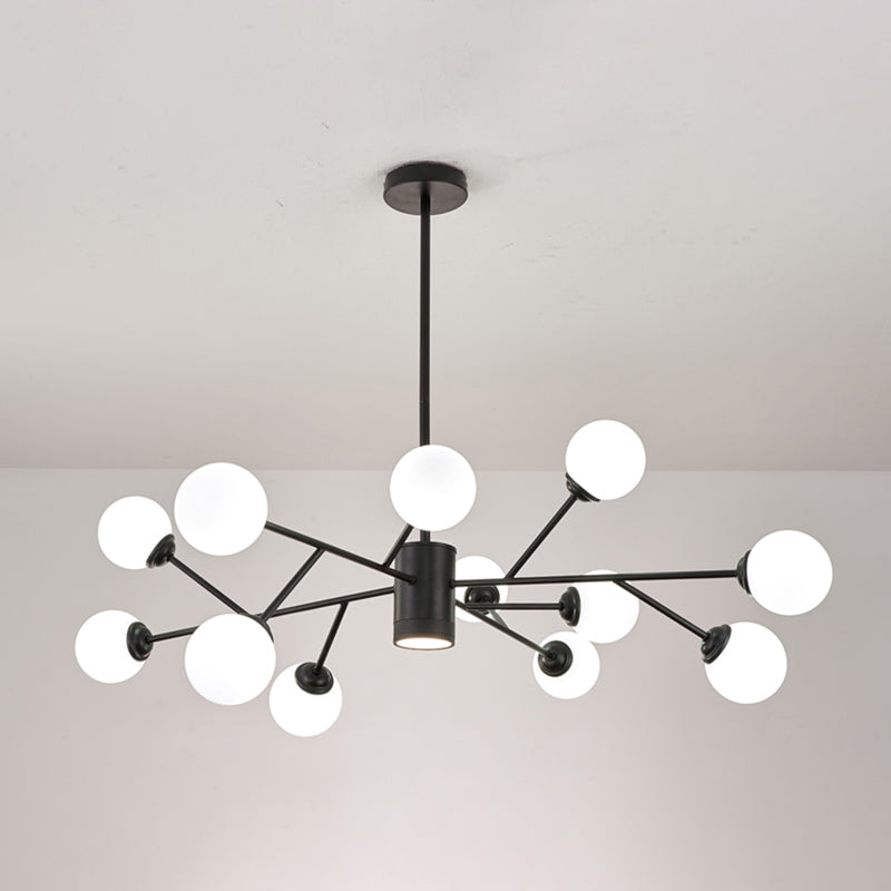 Contemporary Spherical Shade Hanging Light Fixtures Glass Chandelier Lighting Fixtures