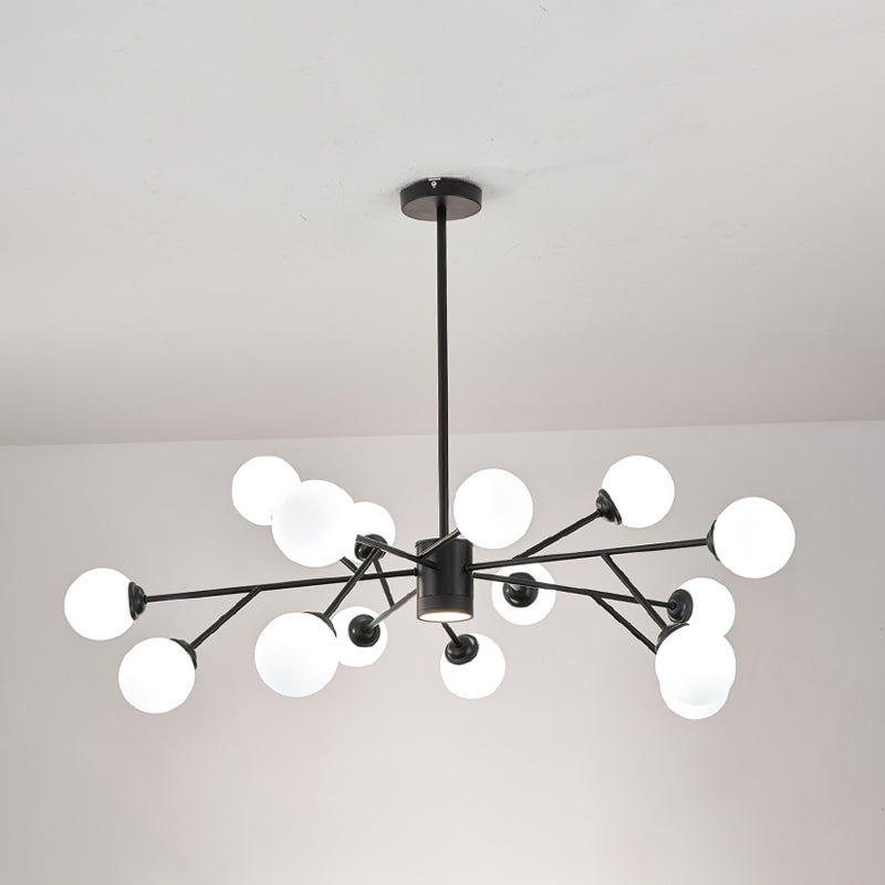 Contemporary Spherical Shade Hanging Light Fixtures Glass Chandelier Lighting Fixtures