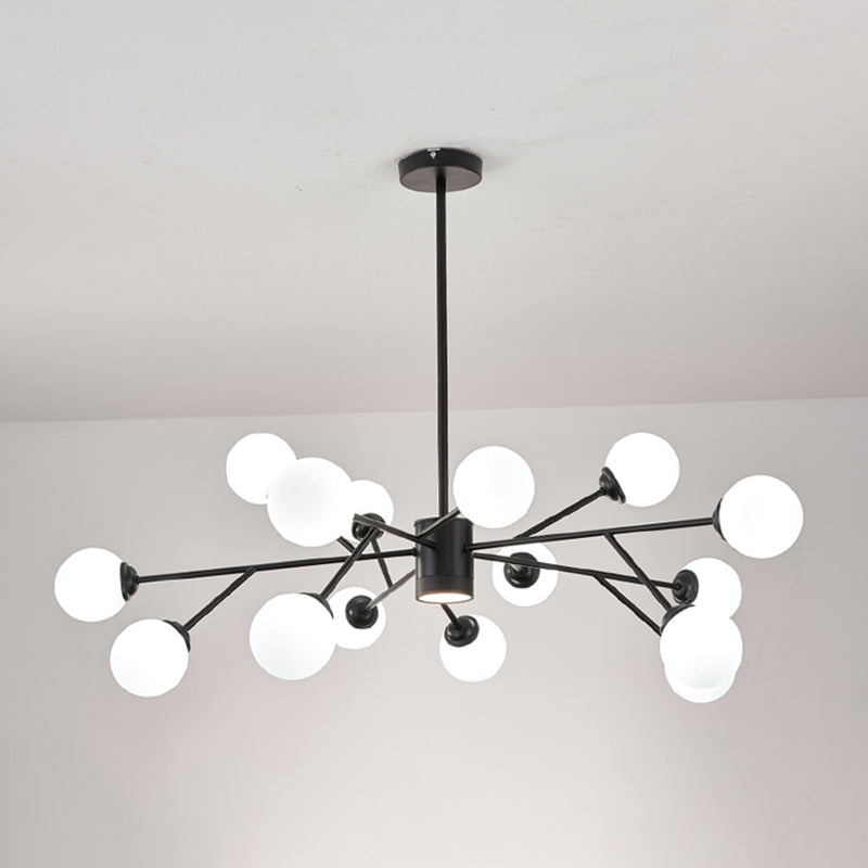 Contemporary Spherical Shade Hanging Light Fixtures Glass Chandelier Lighting Fixtures