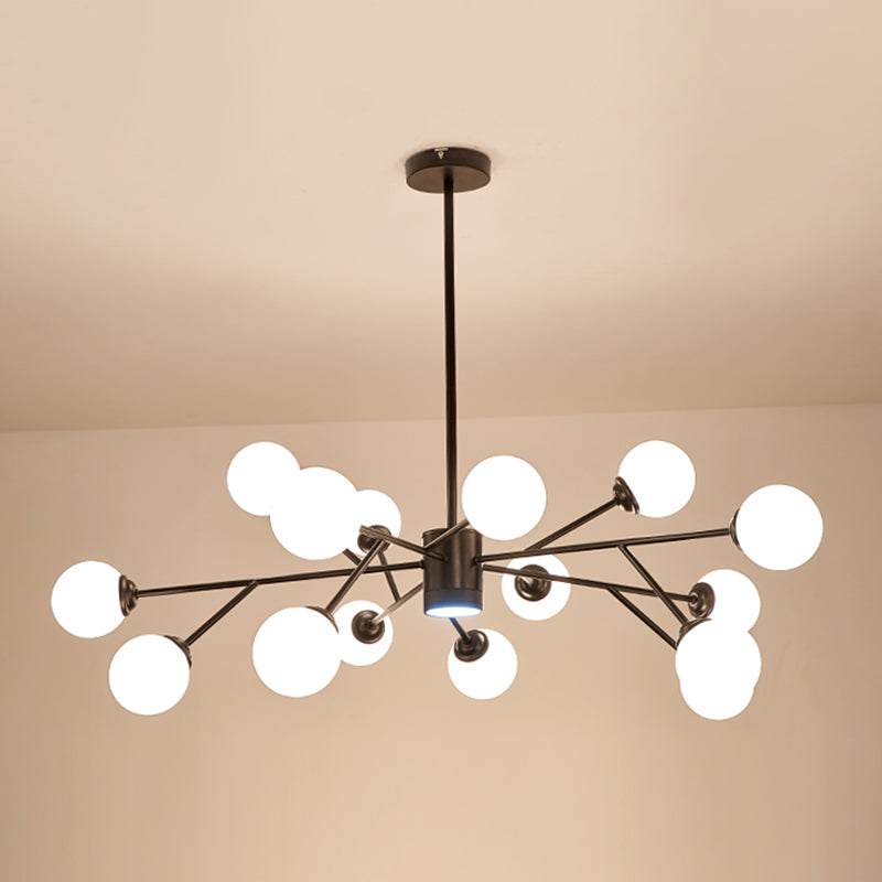 Contemporary Spherical Shade Hanging Light Fixtures Glass Chandelier Lighting Fixtures