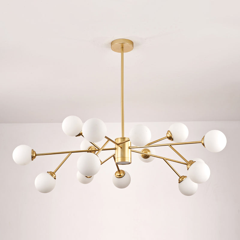 Contemporary Spherical Shade Hanging Light Fixtures Glass Chandelier Lighting Fixtures