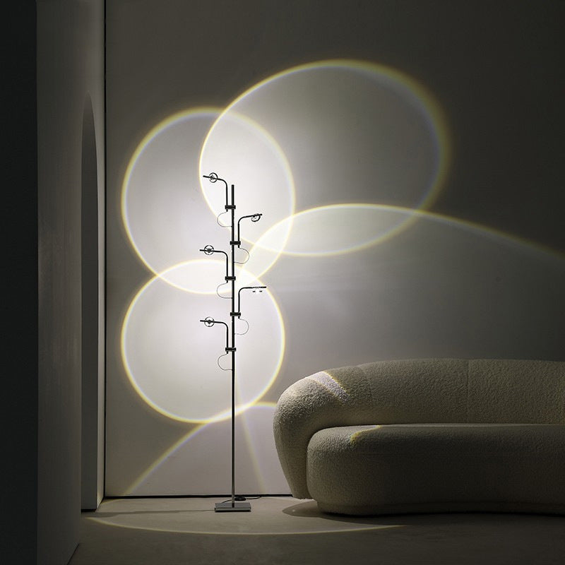 Modern Linear Floor Lamp Metal Multi Light LED Floor Light for Living Room