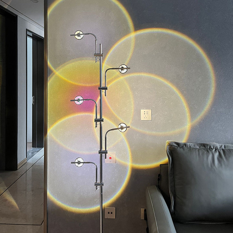 Modern Linear Floor Lamp Metal Multi Light LED Floor Light for Living Room