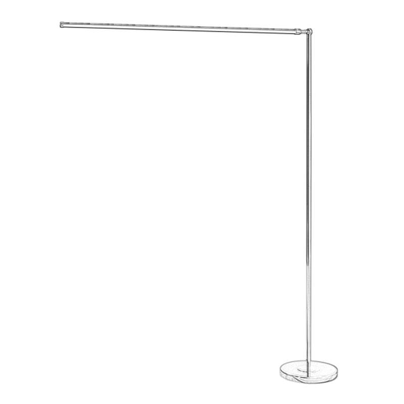 Modern Linear Floor Lamp Metal 59" High White Floor Light for Living Room