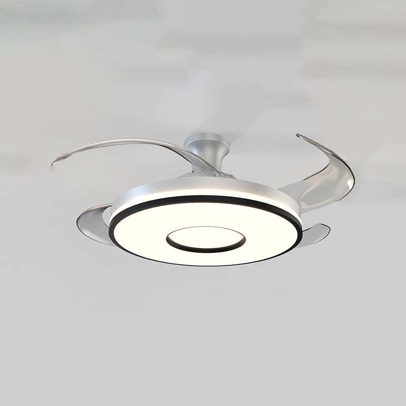 Simplicidad Circular Techo Ventilador de ventilador Conversión de frecuencia Semi Flush Montaje LED LED