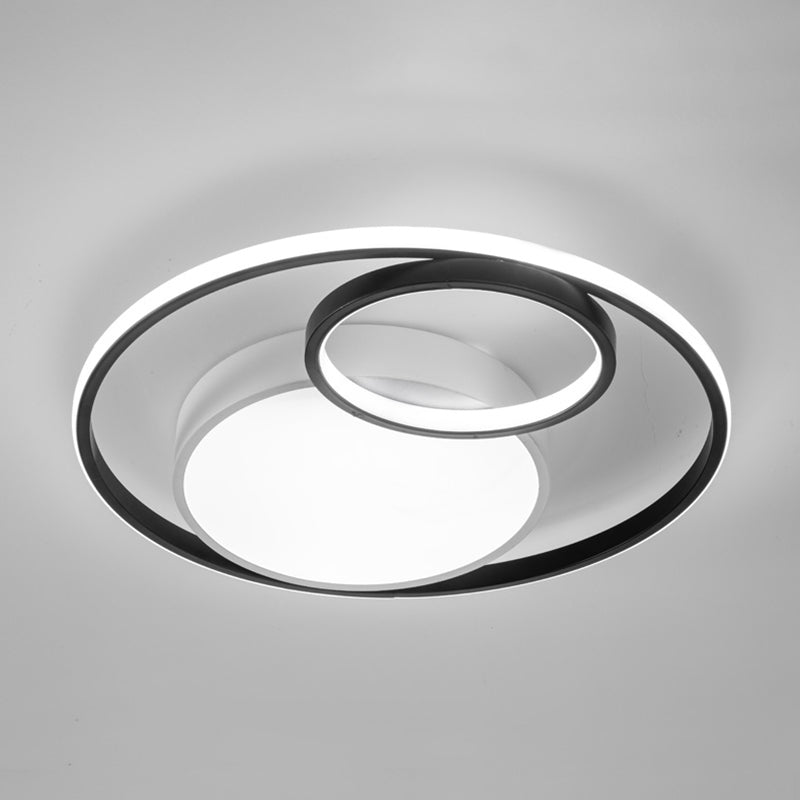 Metal Round Shade Slush Sofiling Light MODERNY Style 3 Lights Flush Funte Freeture