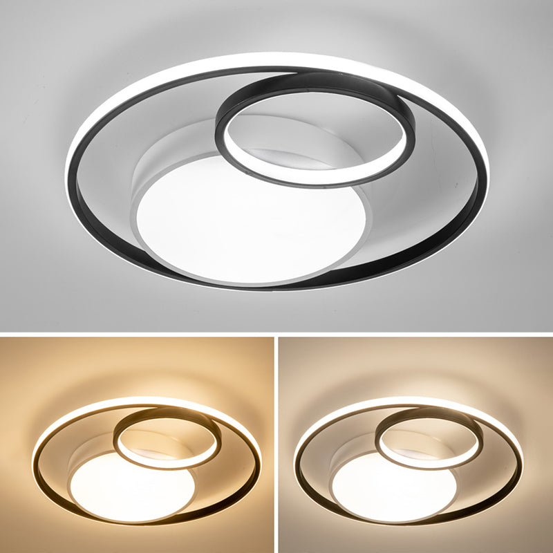 Metal Round Shade Slush Sofiling Light MODERNY Style 3 Lights Flush Funte Freeture