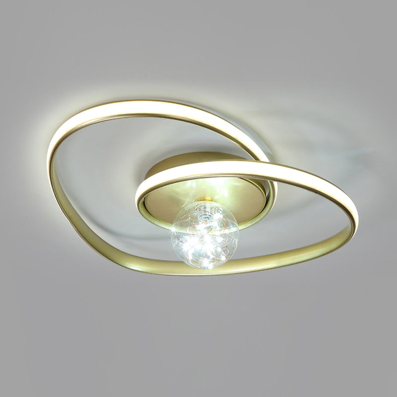 Luce di montaggio a filo a LED geometrico con tonalità gel di silice 2 luci lampada a soffitto moderna