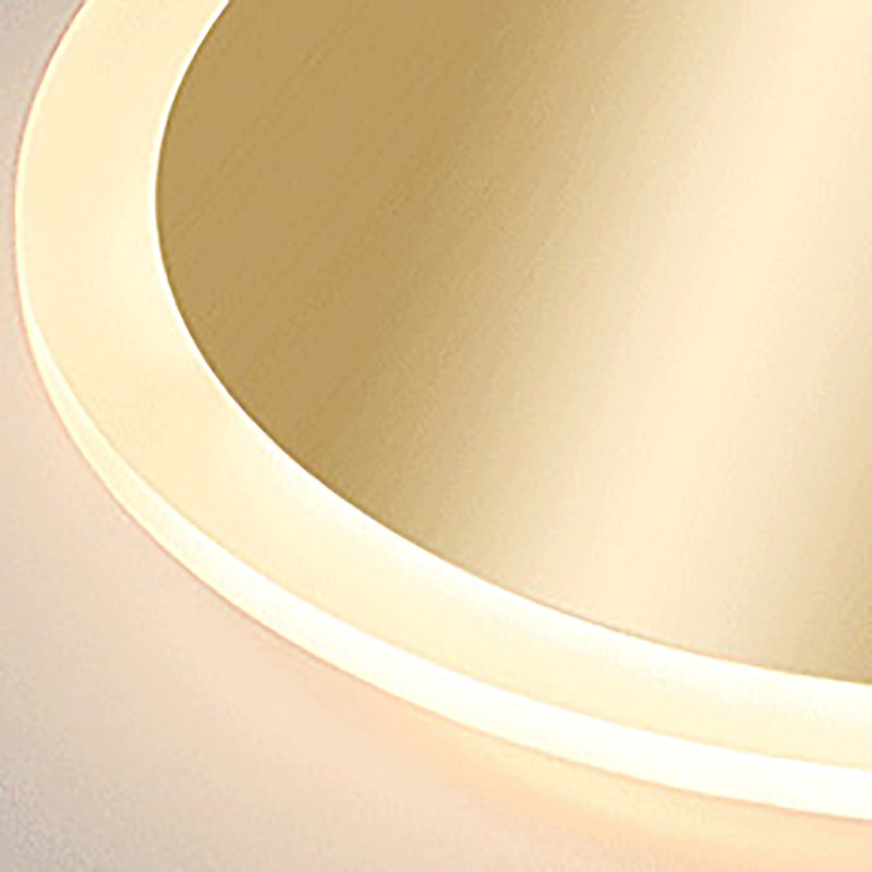 Simplicity Lighting Fixture Gold LED Flush Mounted Ceiling Lights with Acrylic Shade