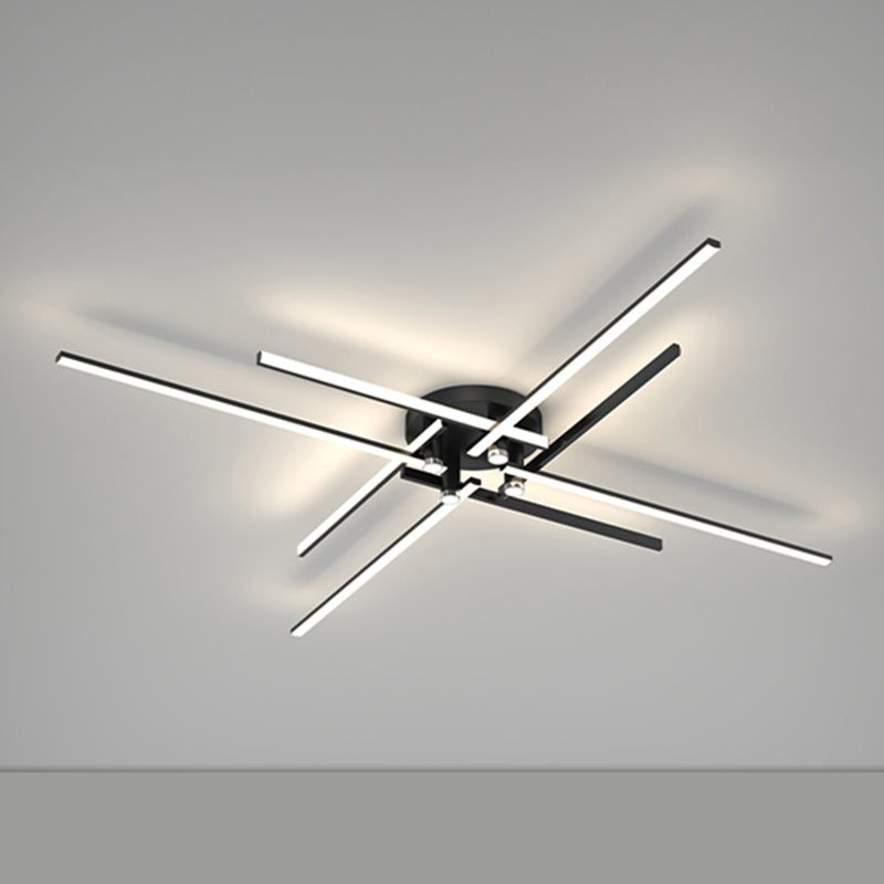 Linear LED Flush Mount Light Star Shape Modern Ceiling Lamp for Living Room Dining Room