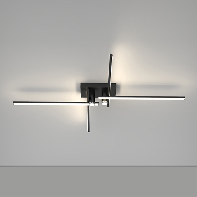 Linear LED Flush Mount Light Star Shape Modern Ceiling Lamp for Living Room Dining Room