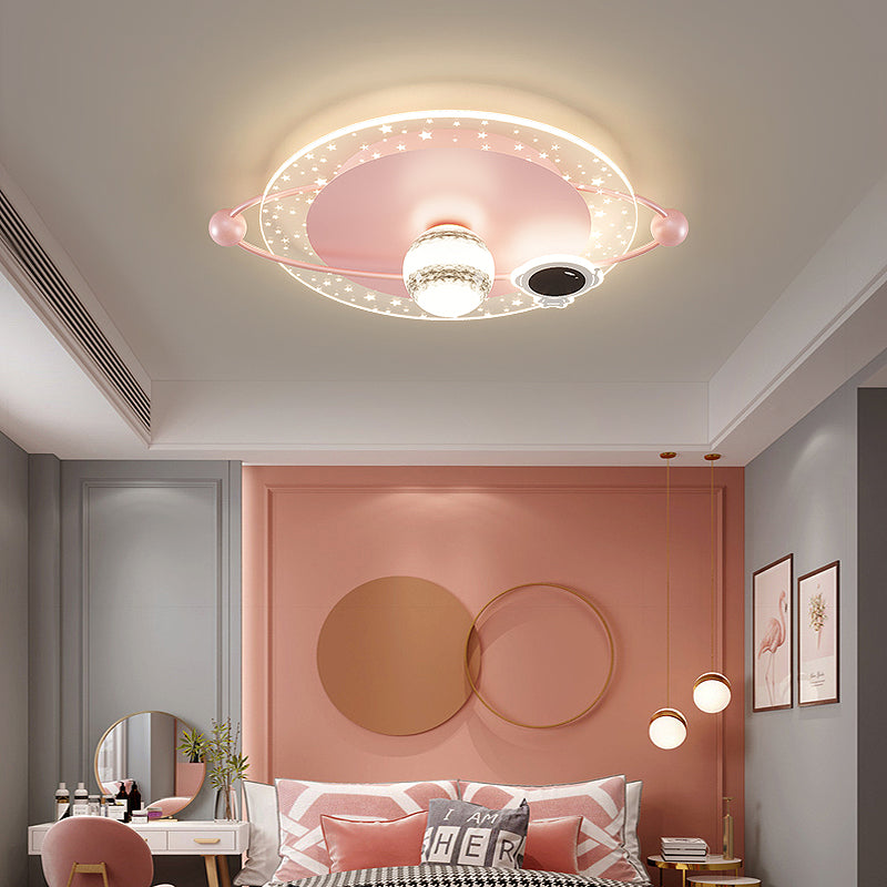 Round Shape LED Ceiling Light Cartoon Children's Bedroom Ceiling Mounted Light