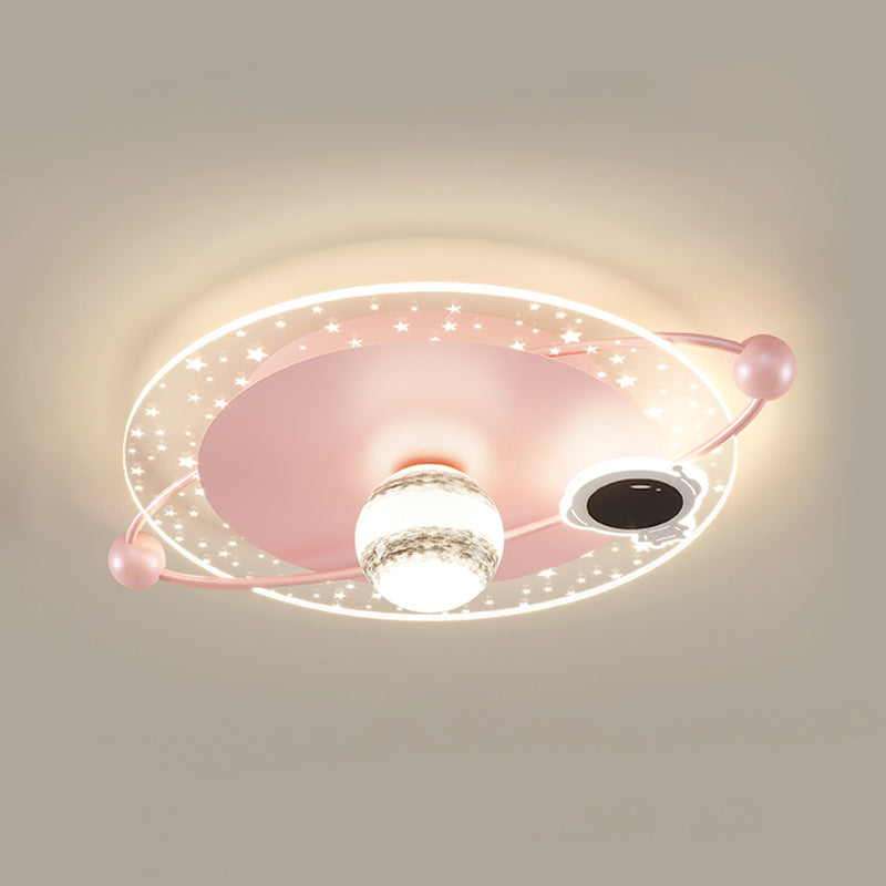 Round Shape LED Ceiling Light Cartoon Children's Bedroom Ceiling Mounted Light