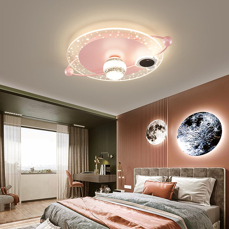 Round Shape LED Ceiling Light Cartoon Children's Bedroom Ceiling Mounted Light