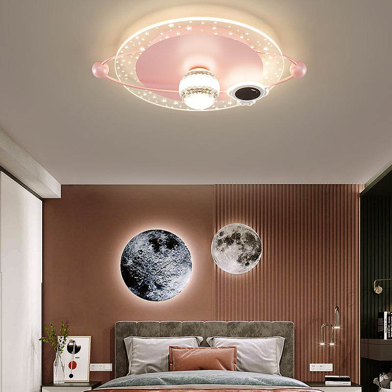 Round Shape LED Ceiling Light Cartoon Children's Bedroom Ceiling Mounted Light