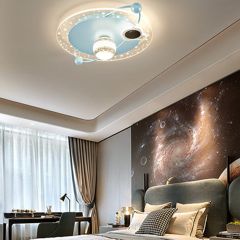 Round Shape LED Ceiling Light Cartoon Children's Bedroom Ceiling Mounted Light