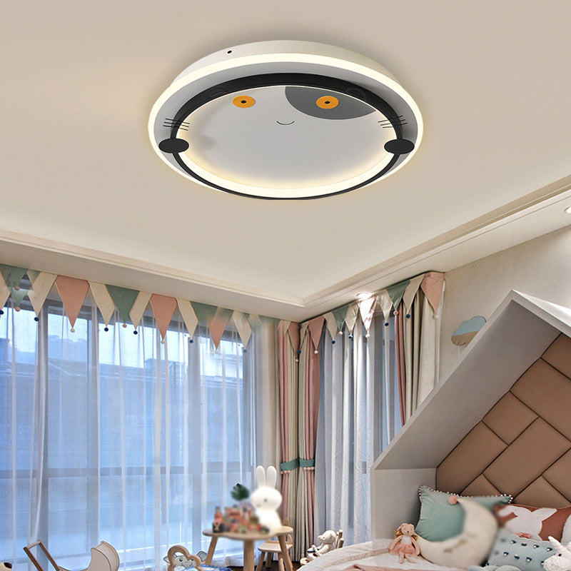 Children's Bedroom LED Ceiling Light Fixture Cartoon Animal Flush Mounted Light