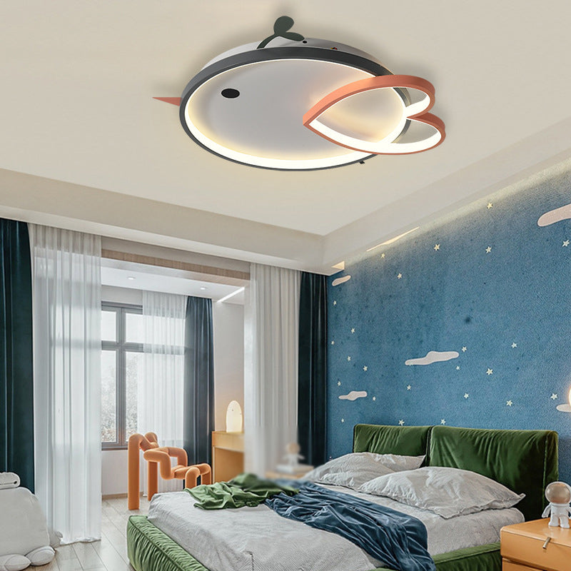 Children's Bedroom LED Ceiling Light Fixture Cartoon Animal Flush Mounted Light