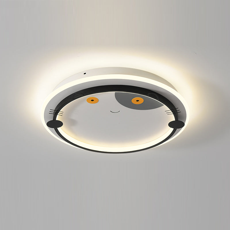 Children's Bedroom LED Ceiling Light Fixture Cartoon Animal Flush Mounted Light