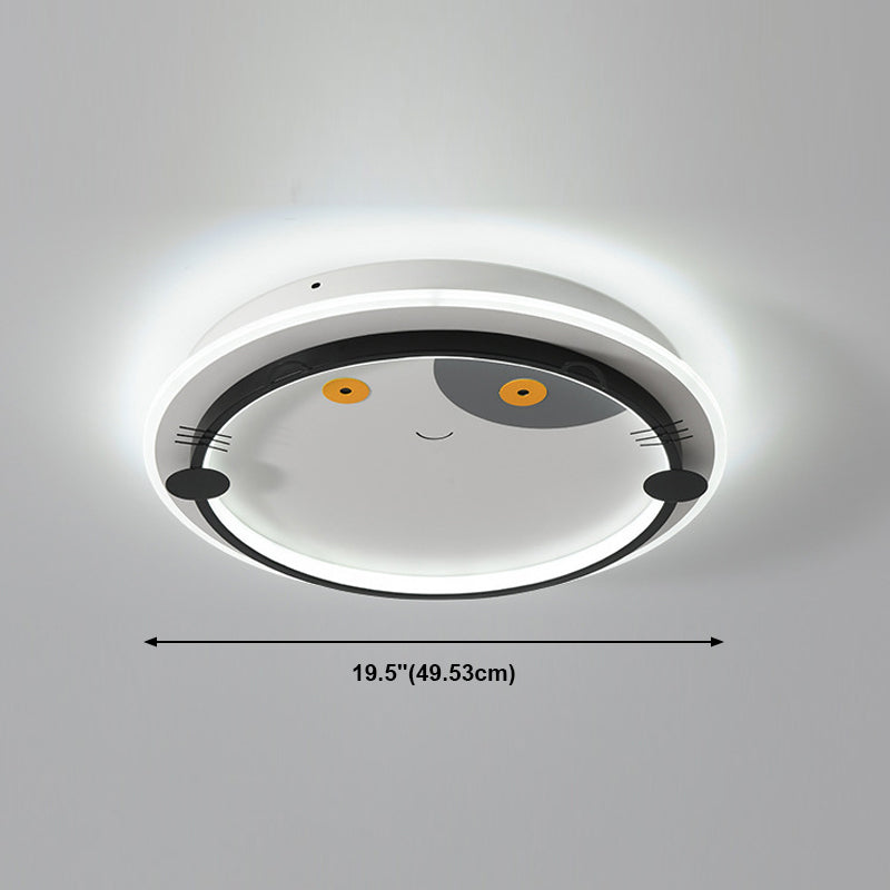 Luz del techo LED de dormitorio infantil Luz de la luz del techo del aluminio de los animales Luz montada