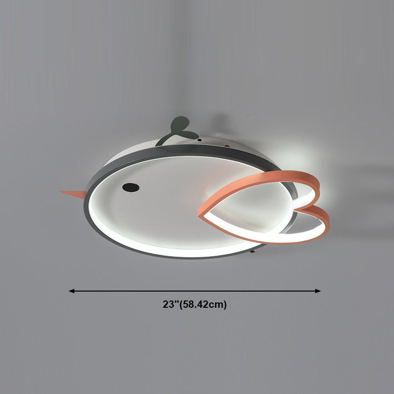 Luz del techo LED de dormitorio infantil Luz de la luz del techo del aluminio de los animales Luz montada