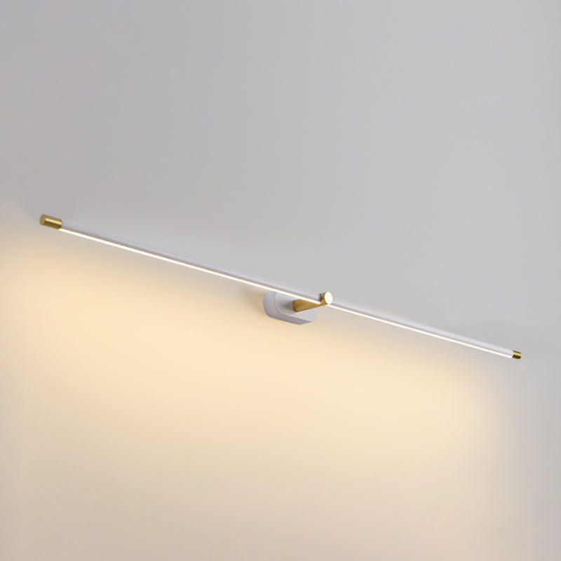 Linear Shape Wall Lighting Modern Style Metal 1 Light Sconce Light for Bathroom