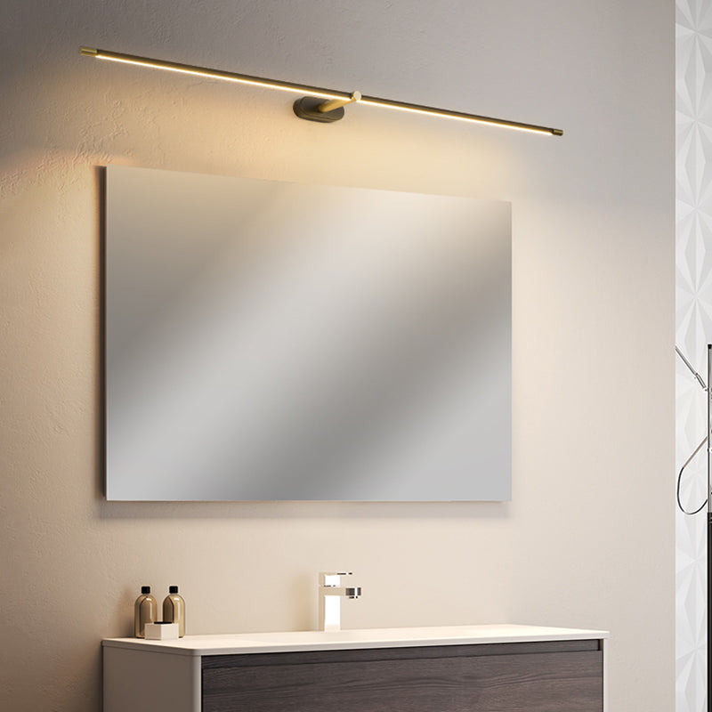 Linear Shape Wall Lighting Modern Style Metal 1 Light Sconce Light for Bathroom