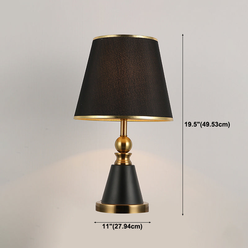 Modern Simple Metal Table Lamp Acrylic Shade Cylinder Shape Bulb Table Light for Bedroom